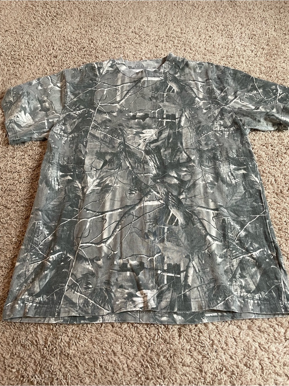 PacSun Men's Short Sleeve Camouflage Tee in Gray and Green